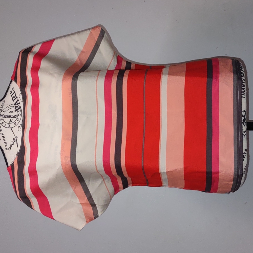 Loft Petite Stripe Tops Size MP 100% Polyester Women